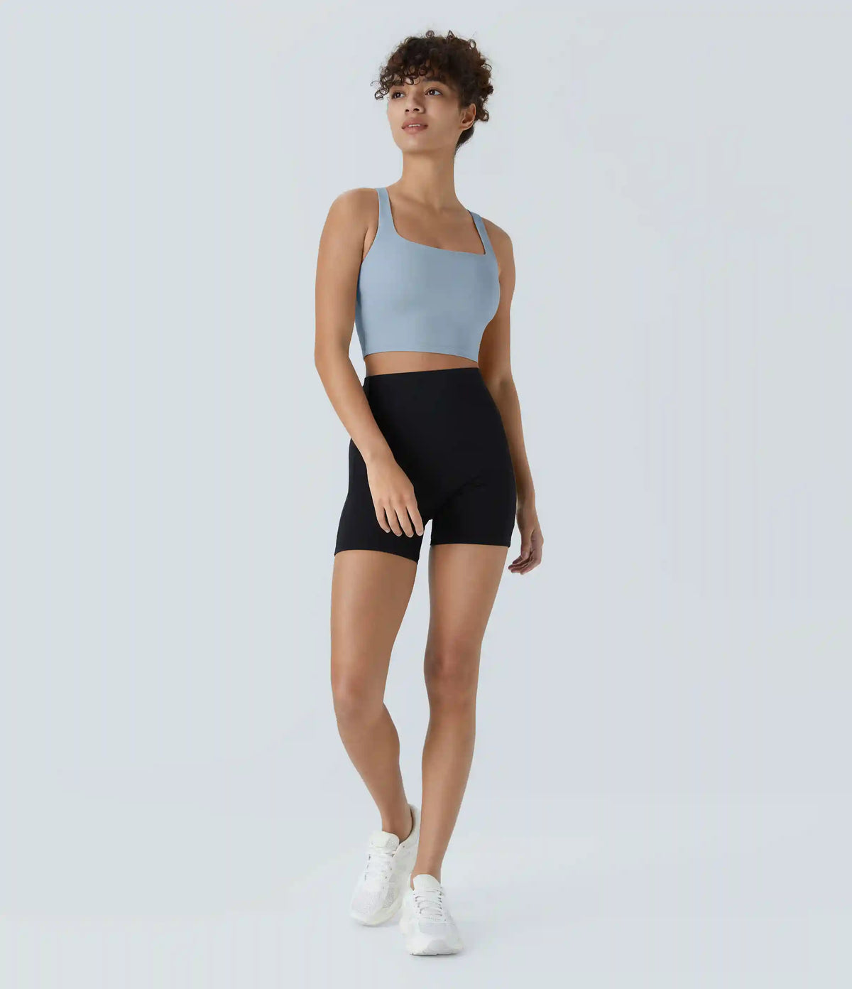 SoftlyZero™ Airy Square Neck Backless Crisscross Cropped InstantCool Yoga Tank Top