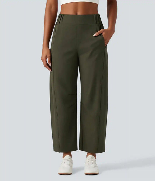DayStretch Mid Rise Barrel Leg Yoga Pants with Pockets