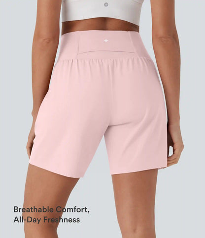 SoftlyZero™ Airy Super High Waisted 2-in-1 InstantCool Yoga Shorts 7" with Pockets