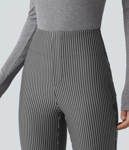 Halara Flex™ High Waisted Striped Work Flare Pants with Pockets