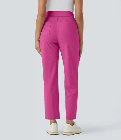 Mid High Waisted Pockets Quick Dry Golf Pants-Golf Tee-UPF40+