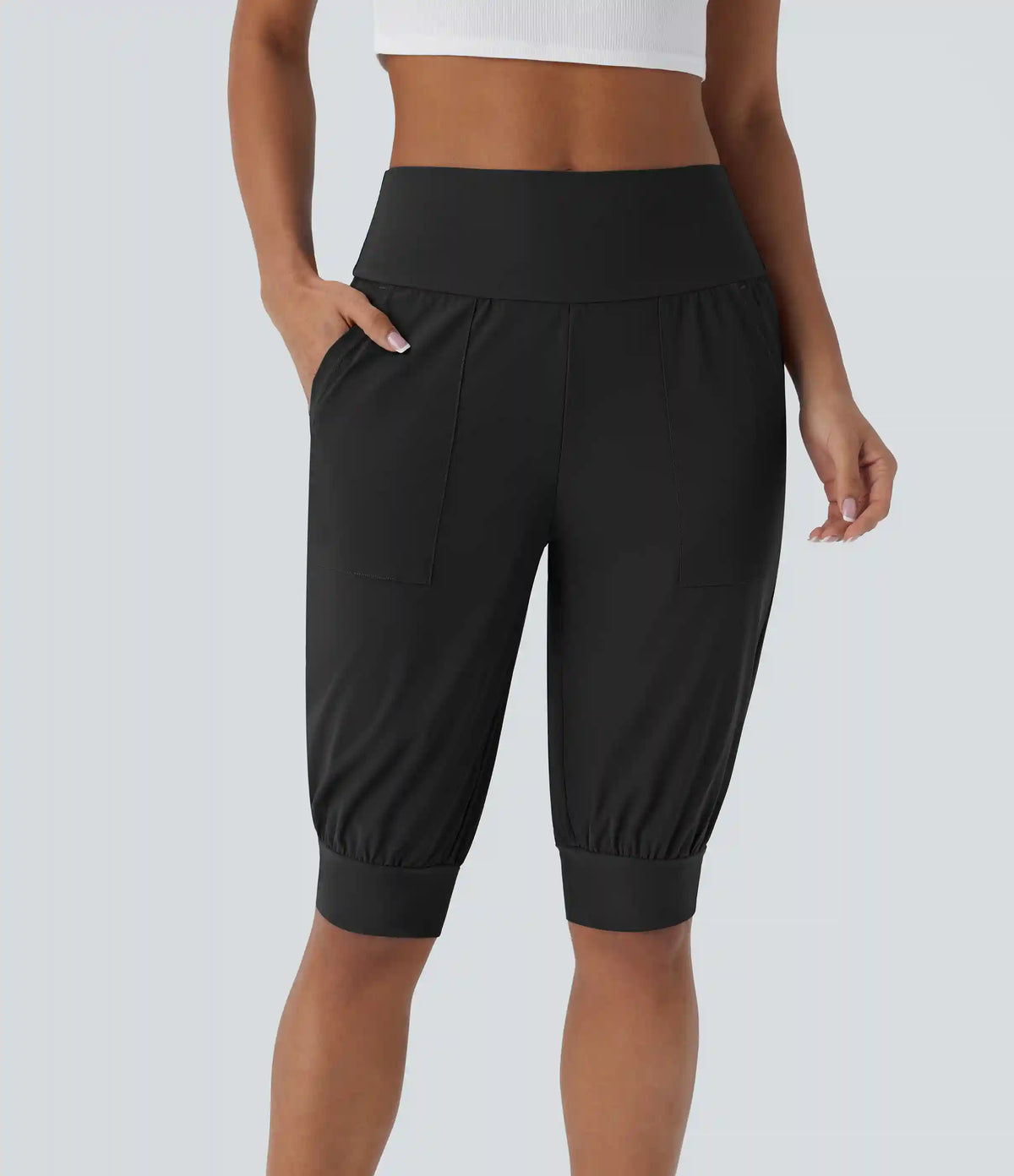 High Waisted Pocket Casual Shorts
