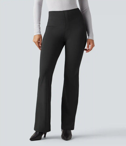High Waisted Tummy Control Bootcut Work Pants with Pockets