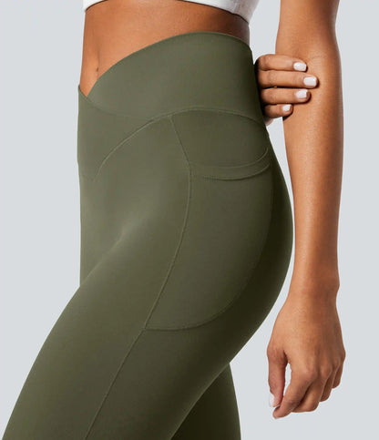 SoftlyZero™ Crossover Pocket Plain Leggings