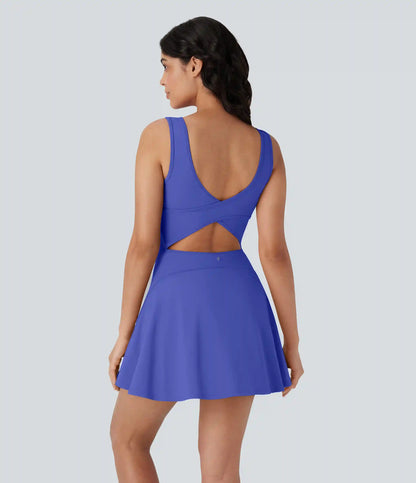 SoftlyZero™ Airy U Neck 2-in-1 Pocket Mini InstantCool Dance Active Dress