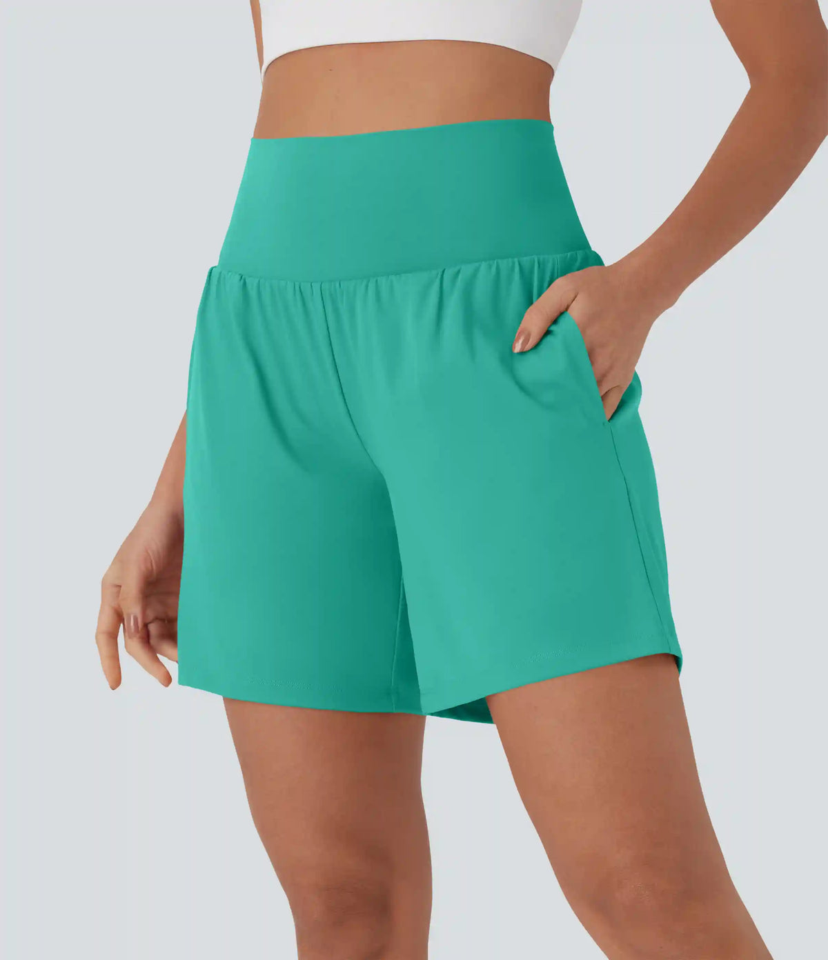 SoftlyZero™ Airy Super High Waisted 2-in-1 InstantCool Yoga Shorts 7" with Pockets