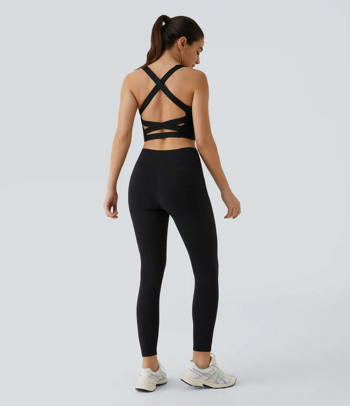 SoftlyZero™ Airy Square Neck Backless Crisscross Cropped InstantCool Yoga Tank Top