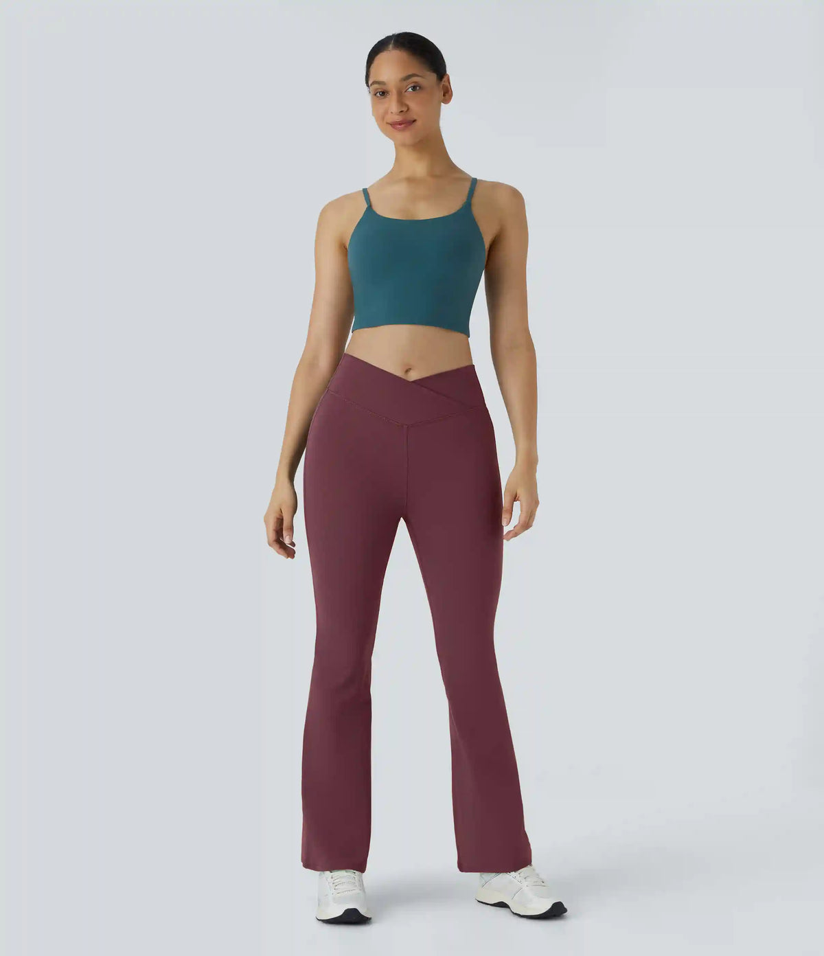 DayStretch High Waisted Crossover Flare Yoga Leggings