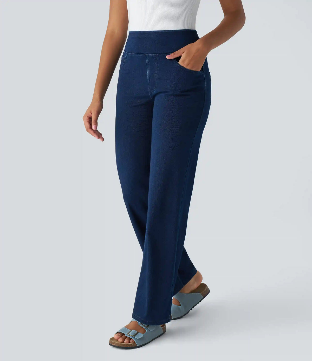Halara Flex™ High Waisted Pockets Straight Leg Work Jeans
