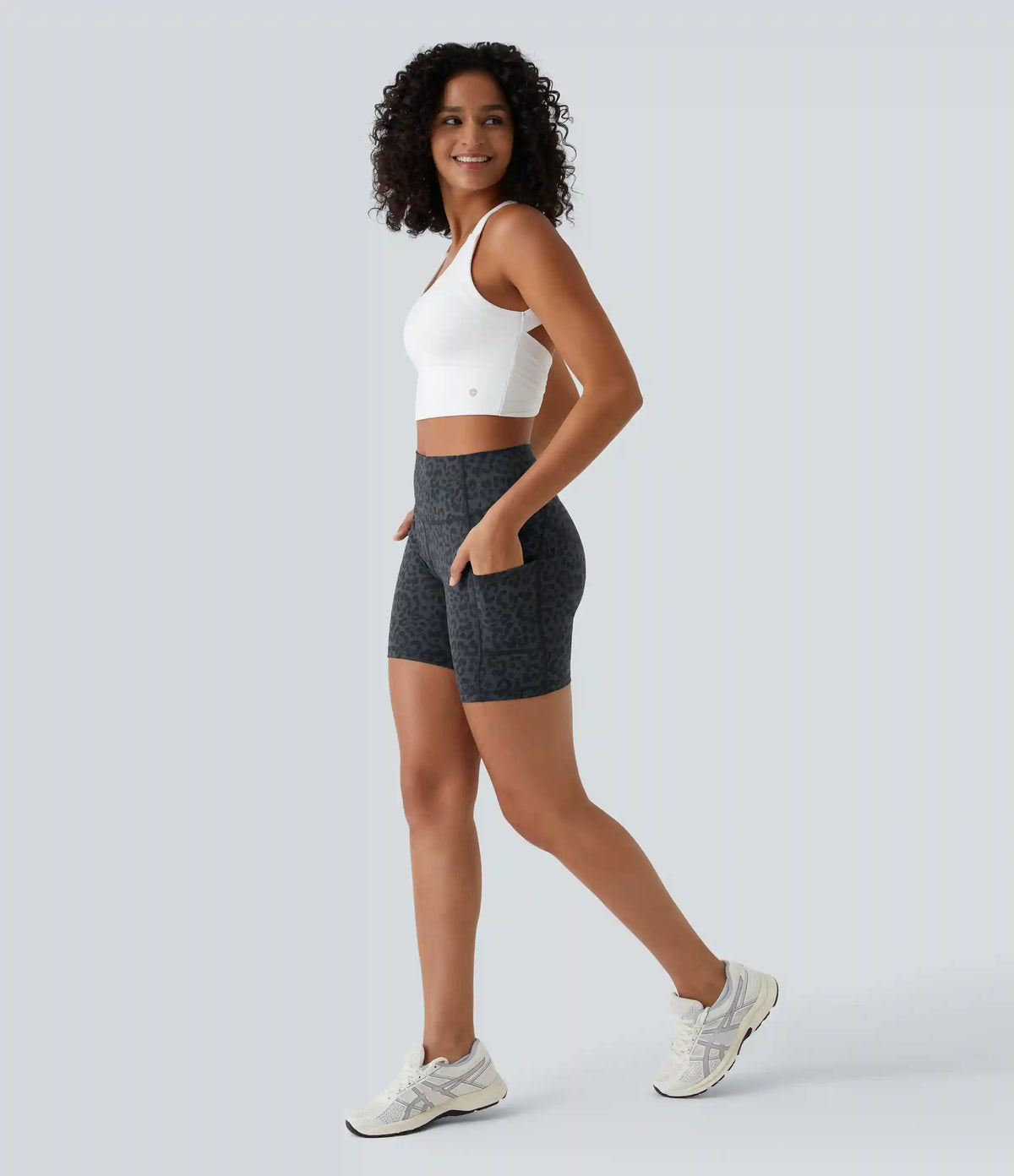High Waisted Pocket Running Biker Shorts