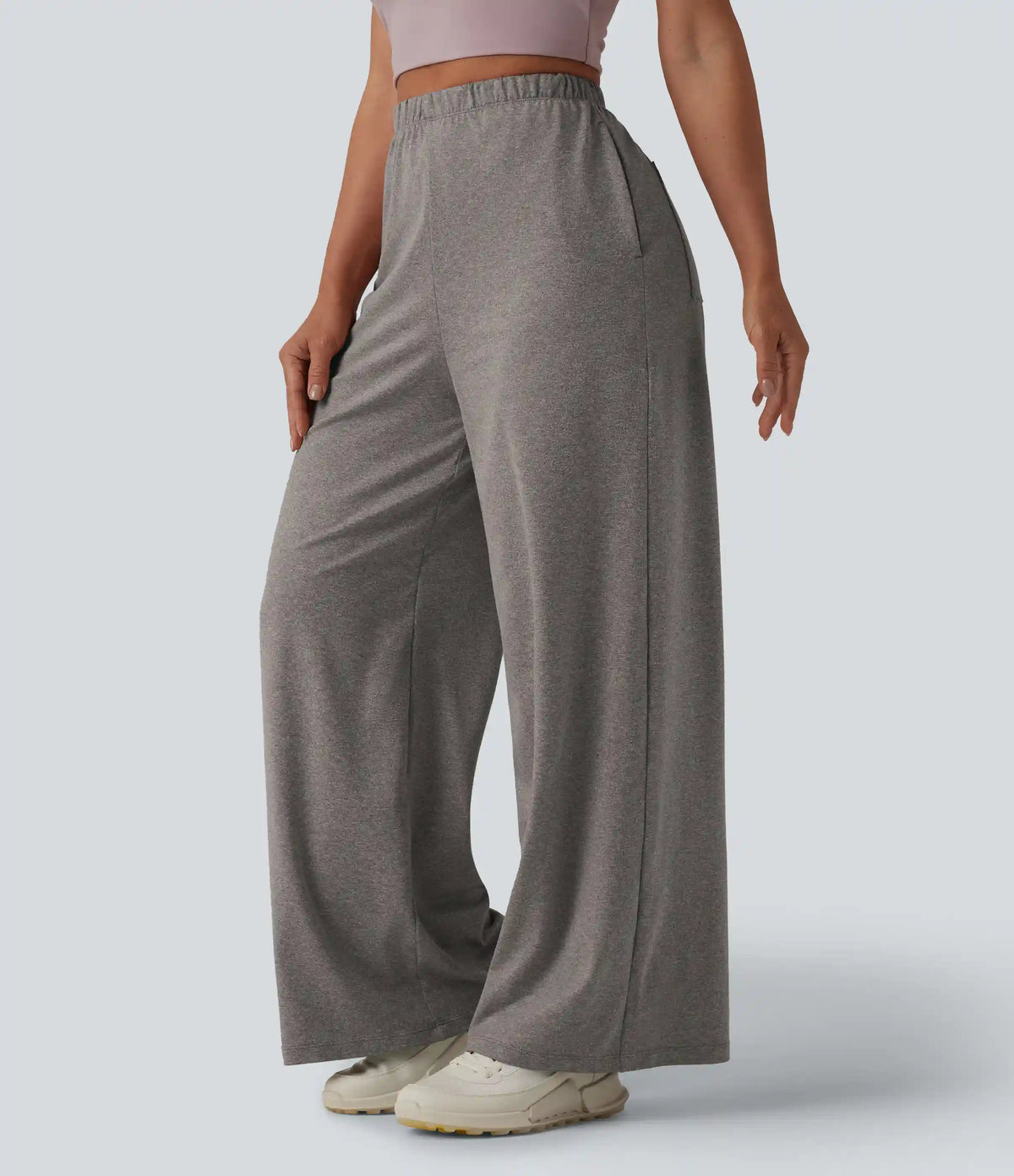 High Waisted Wide Leg Yoga Pants with Pockets
