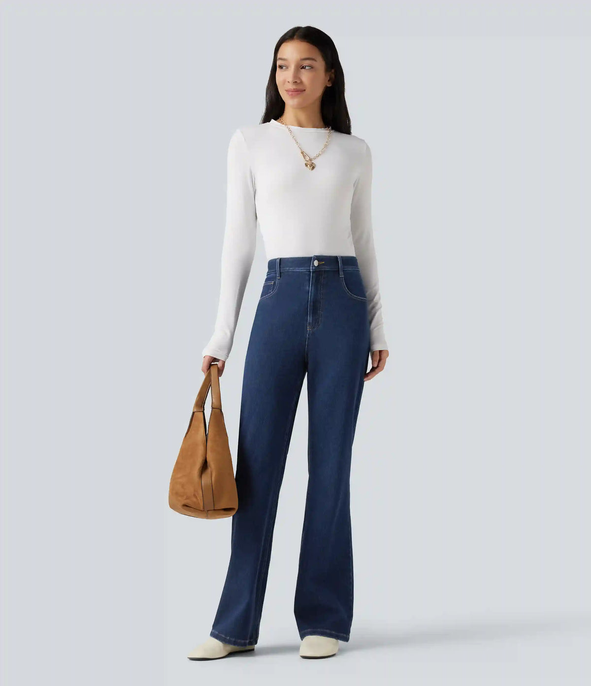 Halara Flex™ High Waisted Flare Casual Jeans with Pockets