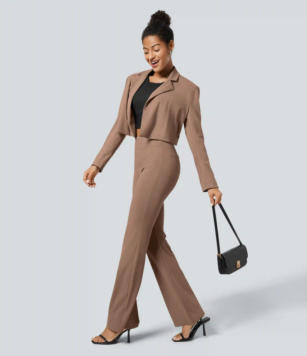 Halara Flex™ High Waisted Back Side Pocket Slight Flare Work Pants