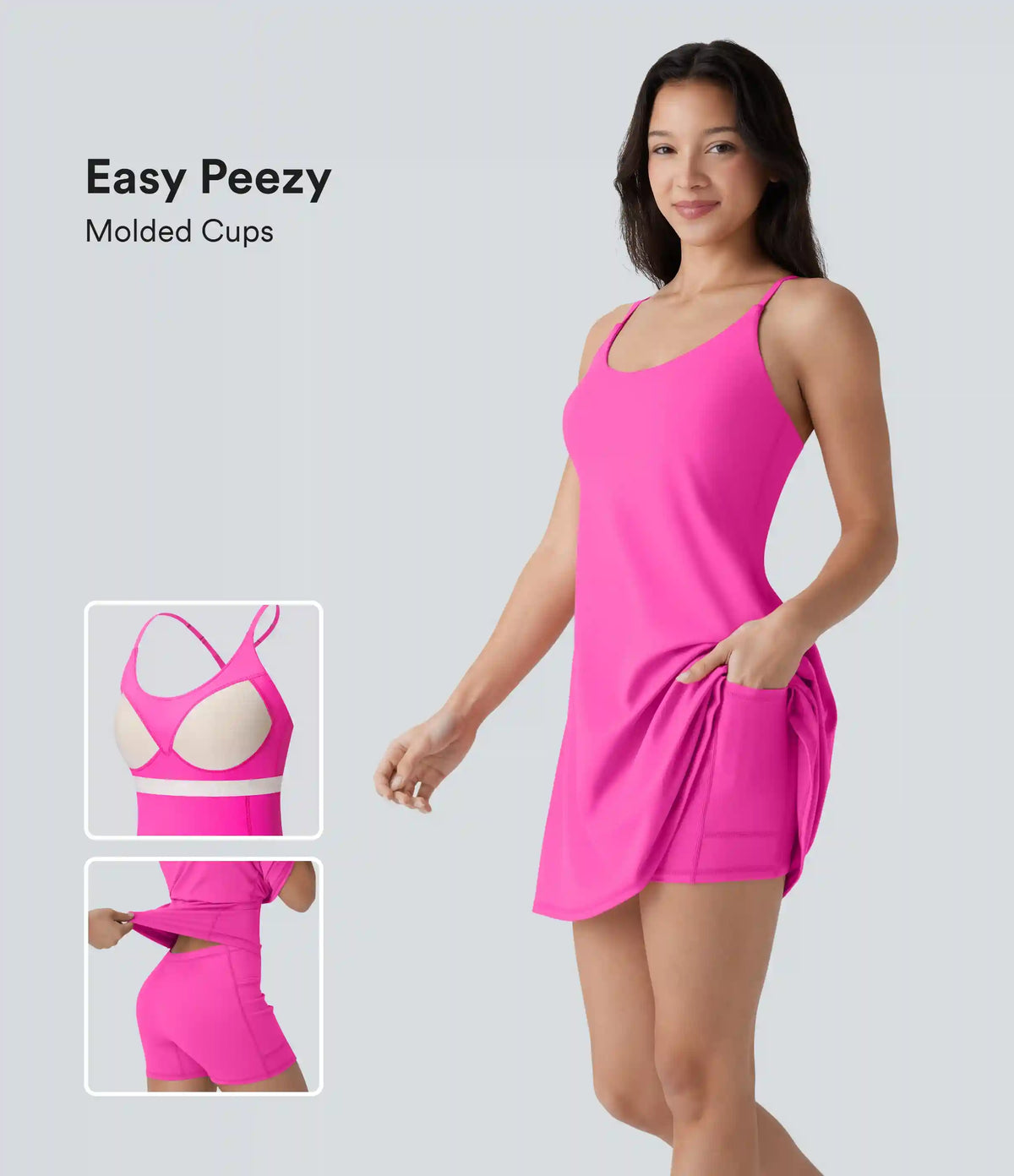 SoftlyZero™ Plush Molded Cups Low Support Dance Active Dress-Easy Peezy Edition A-D Cups
