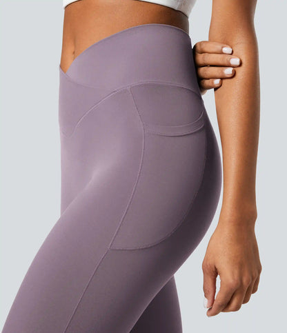 SoftlyZero™ Crossover Pocket Plain Leggings