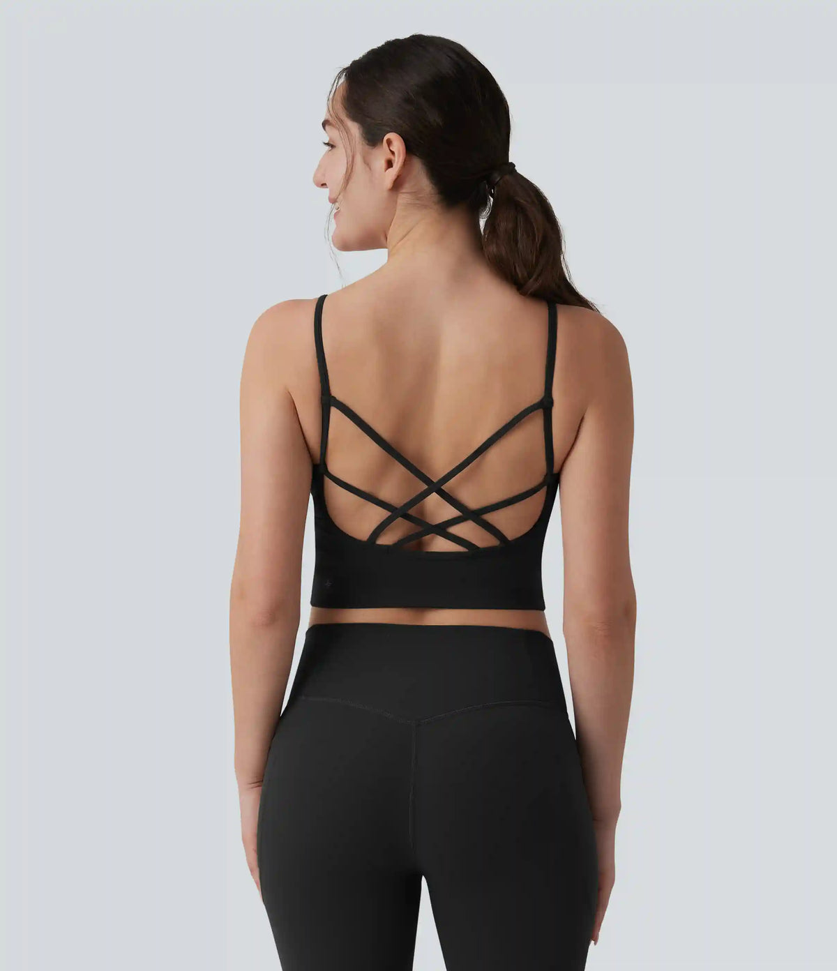 SoftlyZero™ Plush Low Support Crisscross Backless Built-in Bra Workout Sports Bra