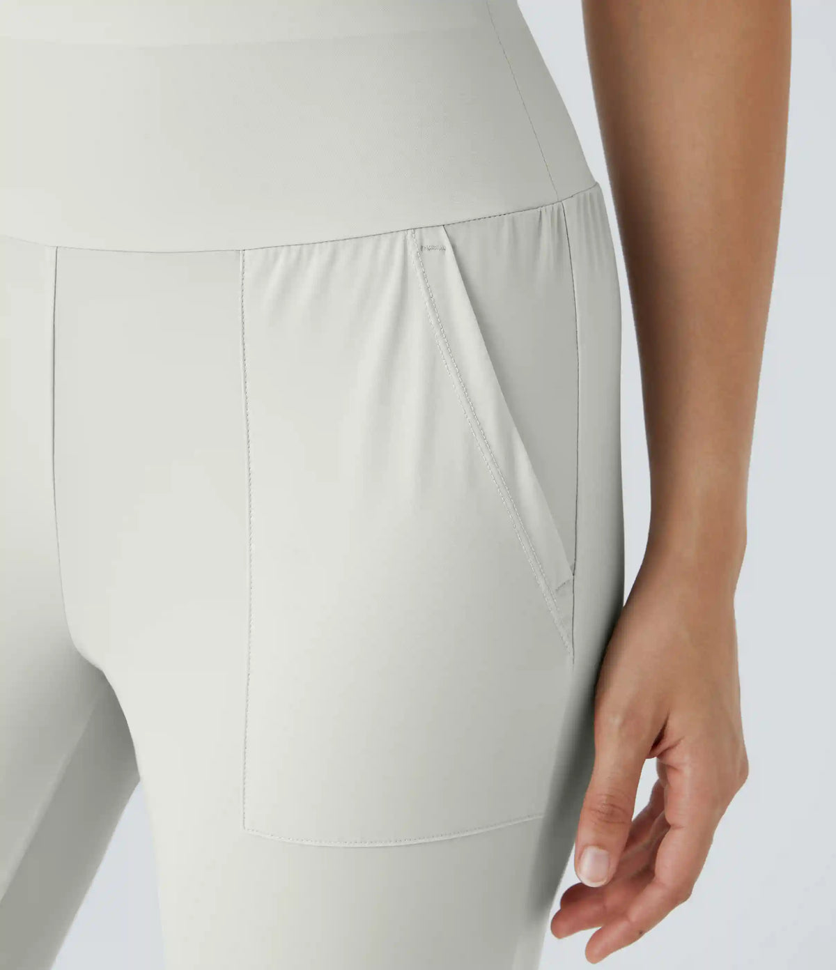 High Waisted Plain Pocket Casual Joggers