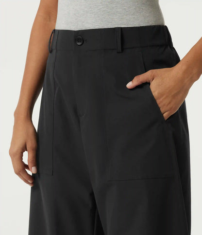 High Waisted Barrel Leg Hiking Pants with Pockets