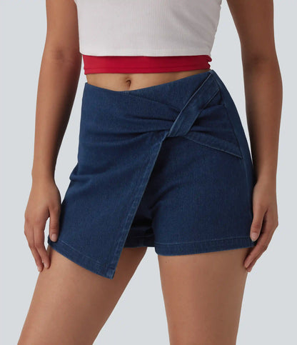 Halara Flex™ Mid Rise Micro Mini Denim Casual Skort