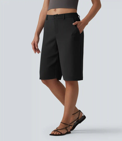 Halara Flex™ Mid Rise Pedal Pushers Work Straight Leg Pants with Pockets