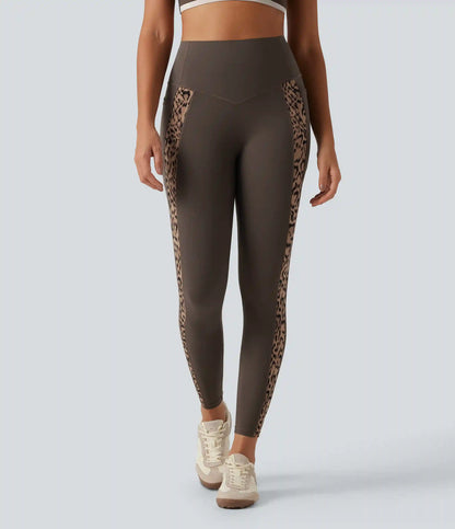 Halara UltraSculpt™ Leopard Print High Waisted Tummy Control Butt Lifting Yoga Leggings with Pockets