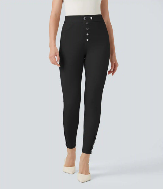 Halara Flex™ High Waisted Tummy Control Herringbone Work Skinny Pants with Pockets
