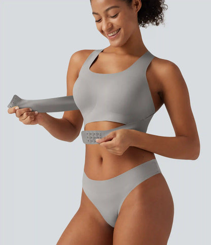 U Neck Crisscross Casual Bralette with Built-in Bra for B-DD Cups