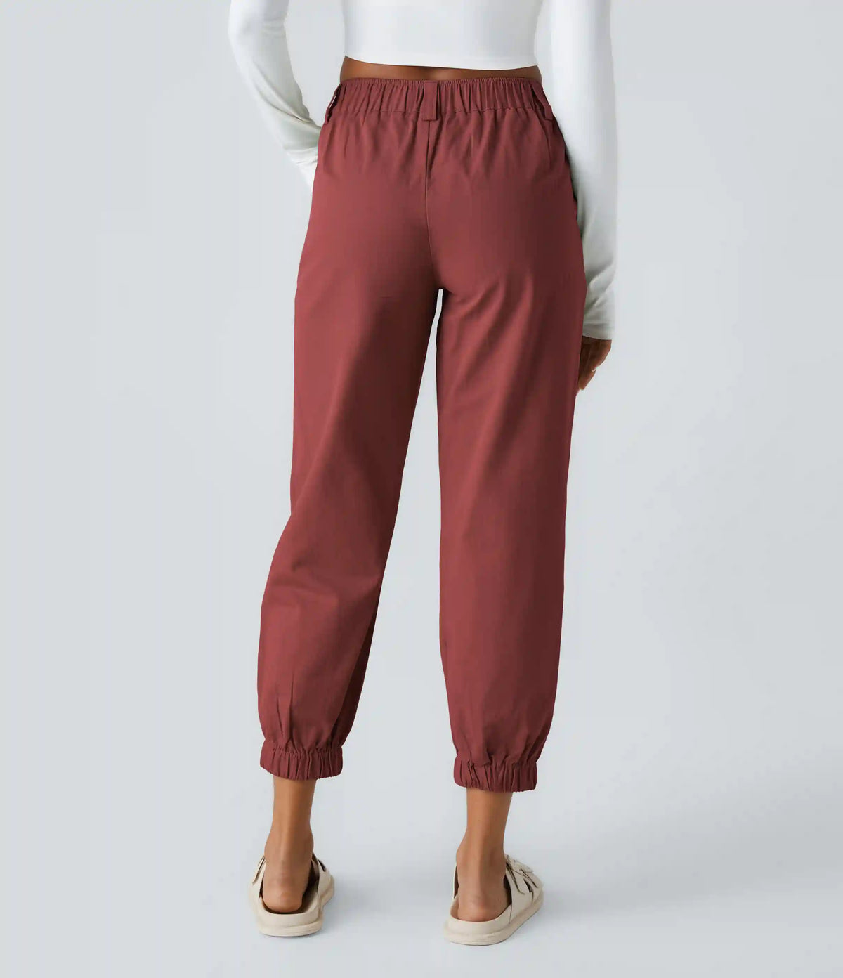 Mid Rise Casual Joggers with Pockets