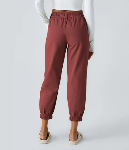 Mid Rise Casual Joggers with Pockets