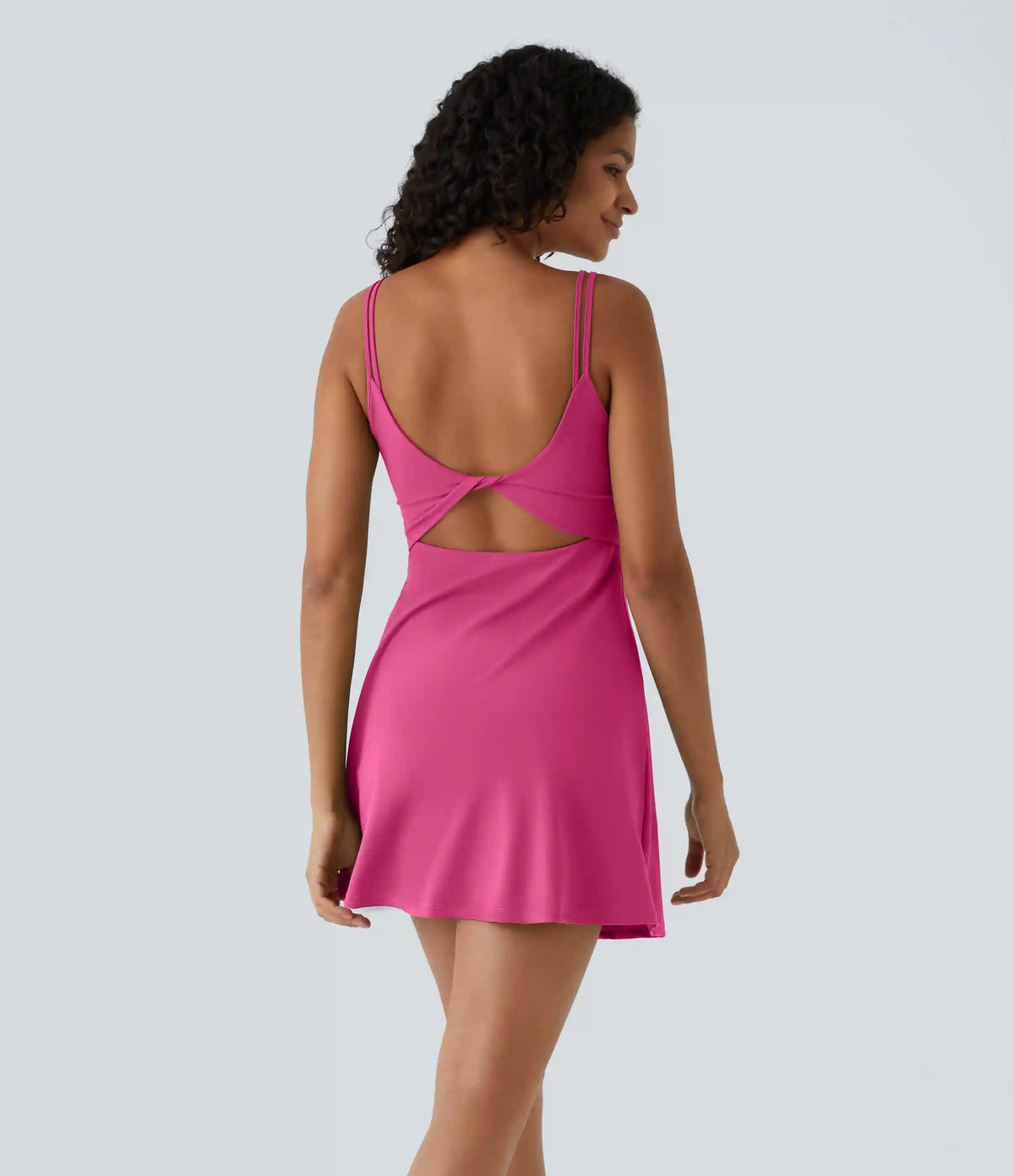 SoftlyZero™ Plush Double Straps 2-Piece Pocket Slip Dance Active Dress A-D Cups