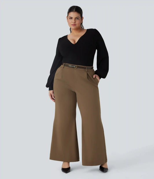 Halara Flex™ DayStretch High Waisted Work Plus Size Flare Pants with Pockets