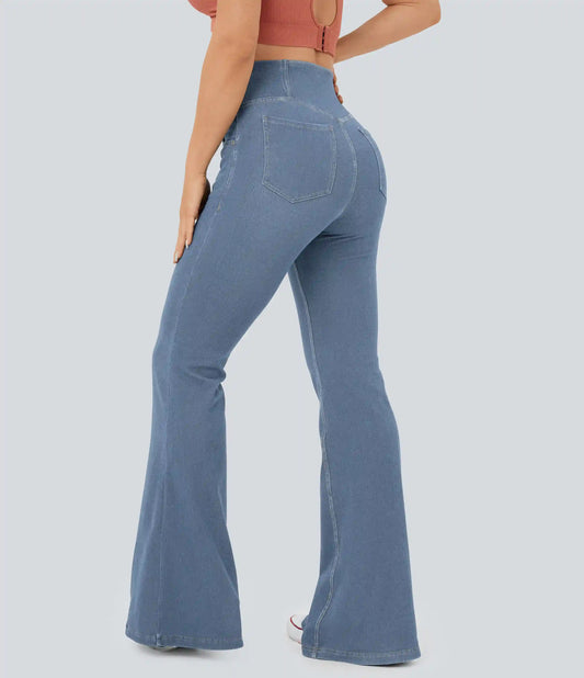 Halara Flex™ High Waisted Crossover Pocket InstantCool Washed Casual Jeans