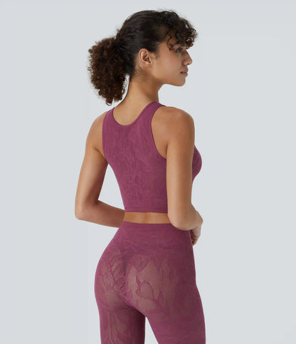 OneForm Seamless Flow Cut Out Cropped Casual Tank Top