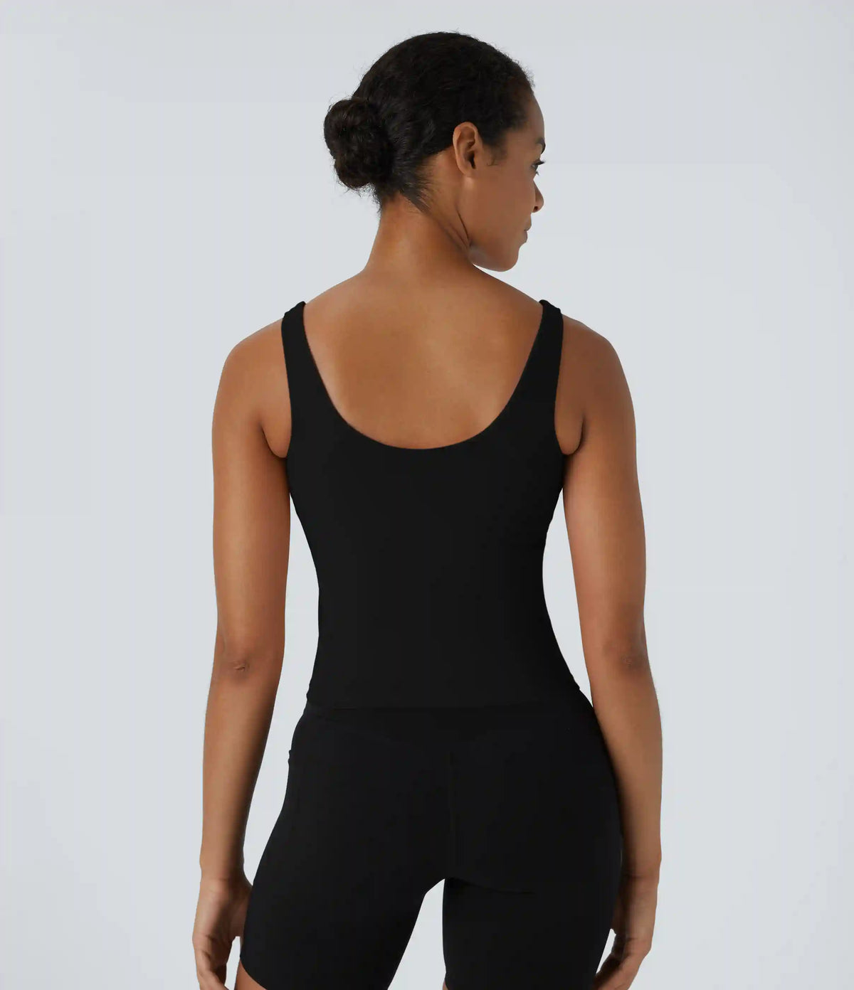 SoftlyZero™ Plush Padded V Neck Plain Tank Top