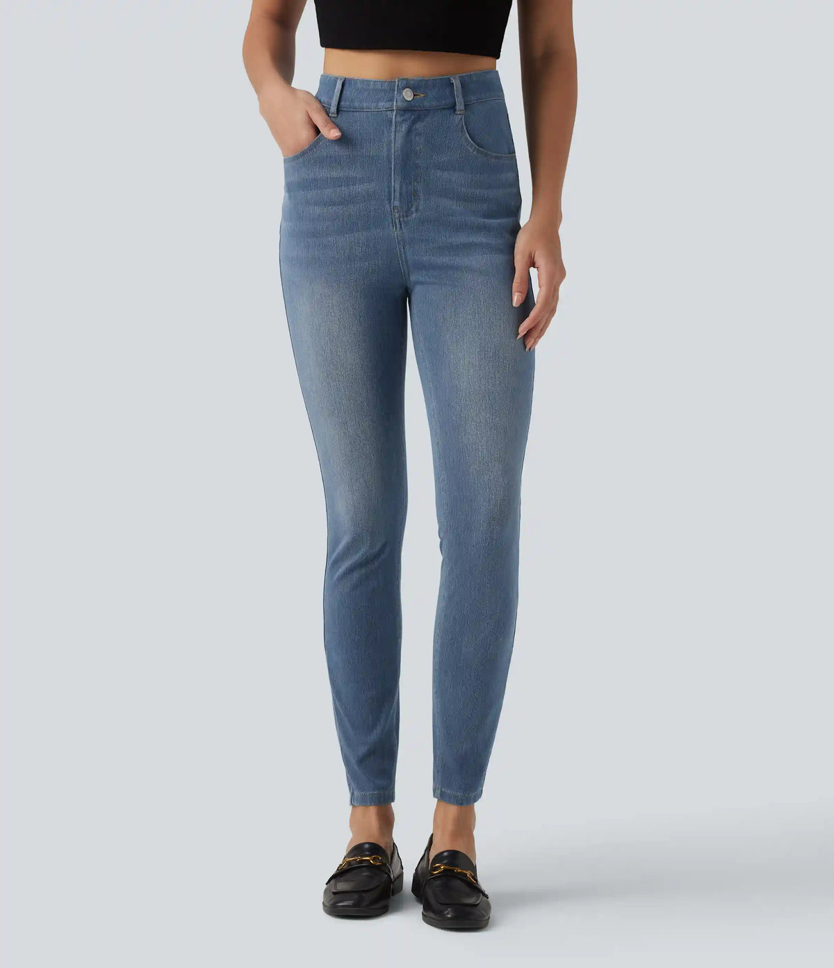 Halara Flex™ High Waisted Casual Skinny Jeans with Pockets