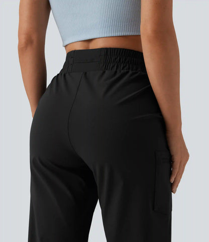 Mid Rise Drawstring Running Joggers with Pockets