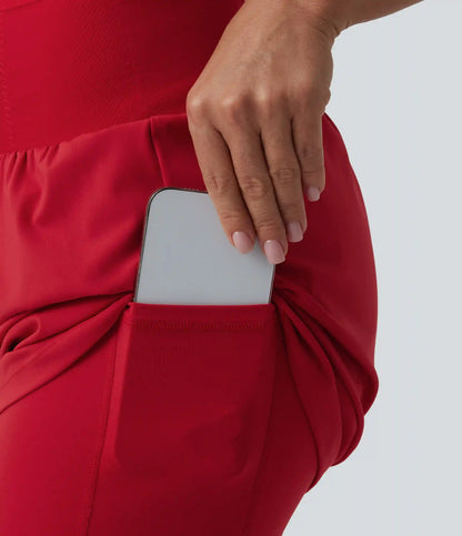 SoftlyZero™ Airy High Waisted Tummy Control 2-in-1 InstantCool Yoga Shorts with Pockets