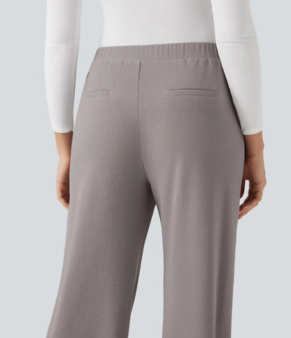 Halara Flex™ High-waisted Micro Waffle Work Baggy Pants with Pockets