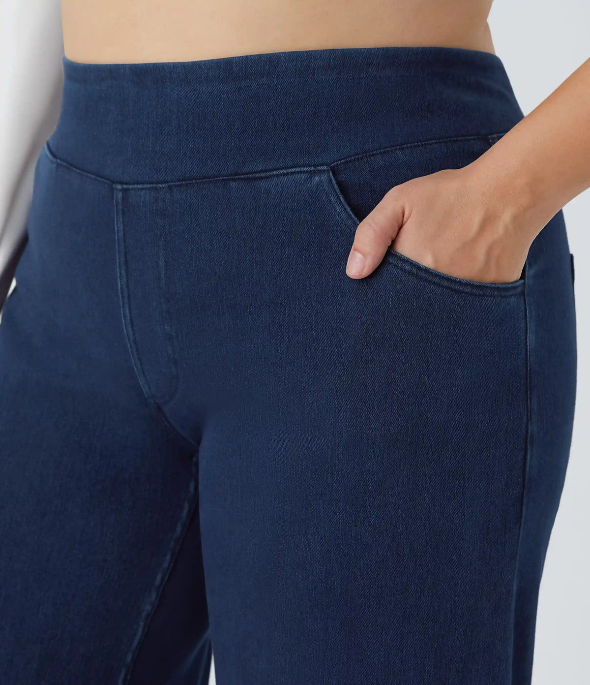 Halara Flex™ High Waisted Pockets Baggy Wide Leg Loose Casual Plus Size Jeans