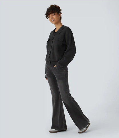 Pocket Long Sleeve Casual Sweater