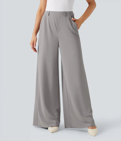 Halara Flex™ High Waisted Palazzo Wide Leg Crepe Work Pants with Pockets