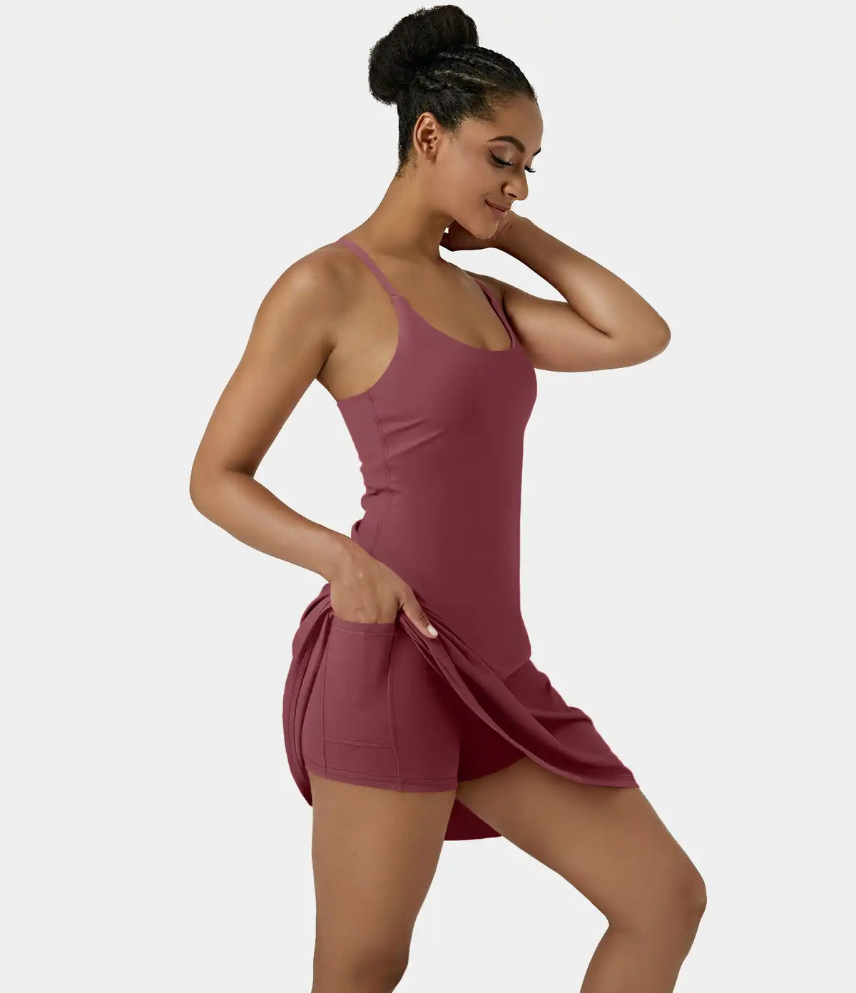 SoftlyZero™ Airy Cut Out 2-in-1 Pocket InstantCool Longer Active Dress