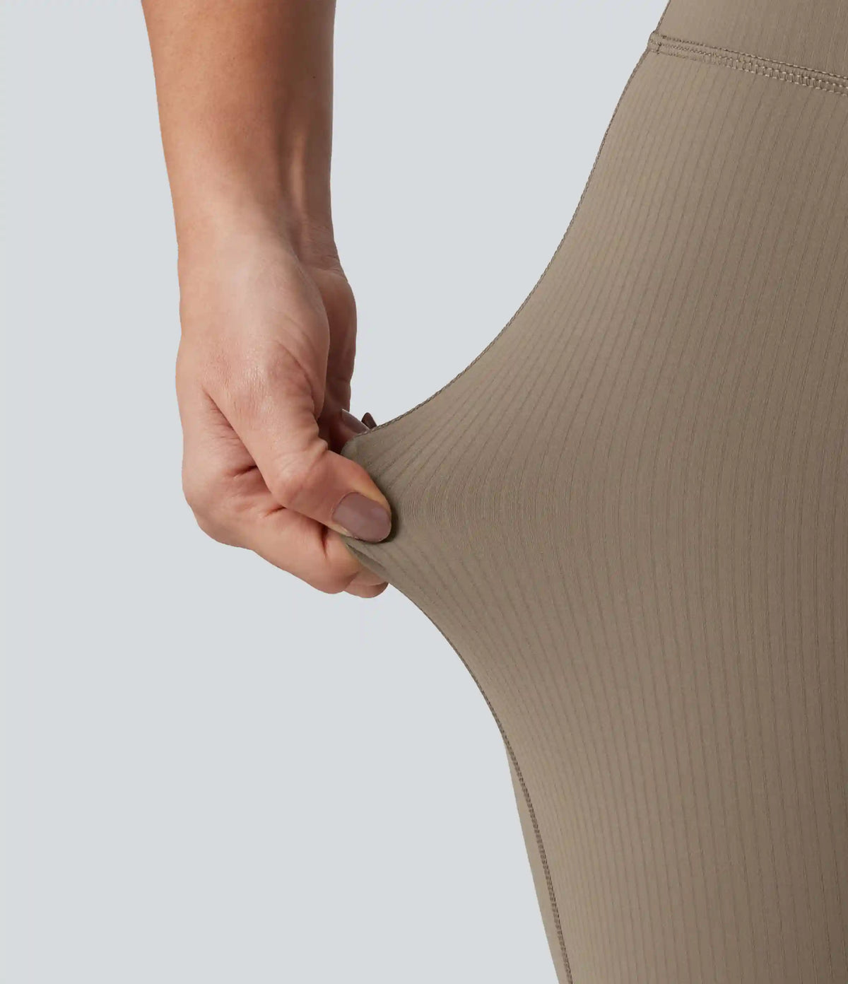Halara UltraSculpt™ Ribbed High Waisted Crossover Flare Yoga Leggings with Pockets