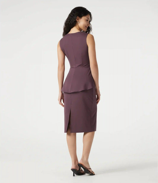 Round Neck Sleeveless Midi Work Dress