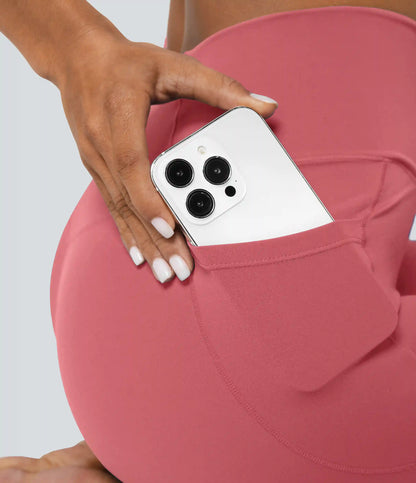 SoftlyZero™ Crossover Pocket Plain Leggings