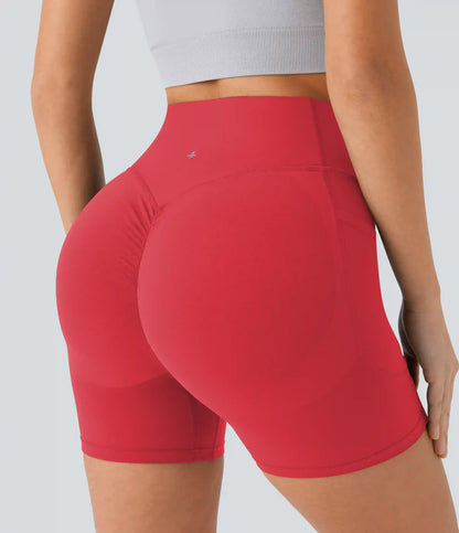 Halara UltraSculpt™ High Waisted Scrunch Butt Lifting Tummy Control Pocket Shaping Workout Biker Shorts 5''