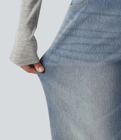 Halara Flex™ Low Rise Straight Leg Casual Jeans with Pockets