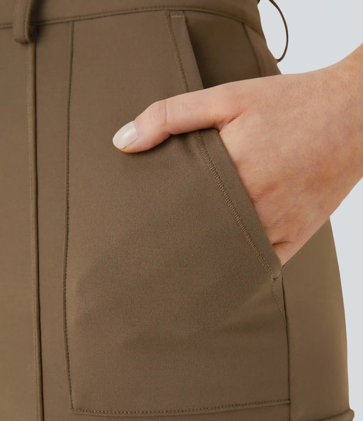 DayStretch High Waisted Zipper Pockets Solid Skinny Cargo Pants