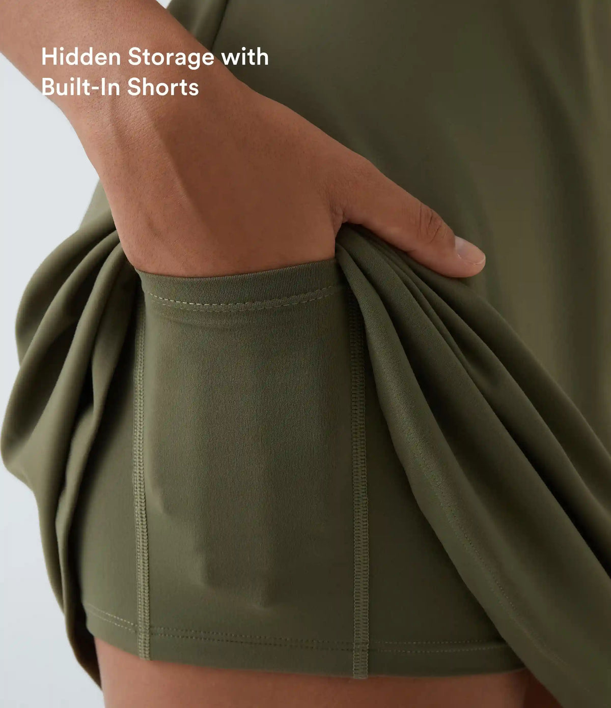 SoftlyZero™ Plush Double Straps 2-Piece Pocket Slip Dance Active Dress A-D Cups