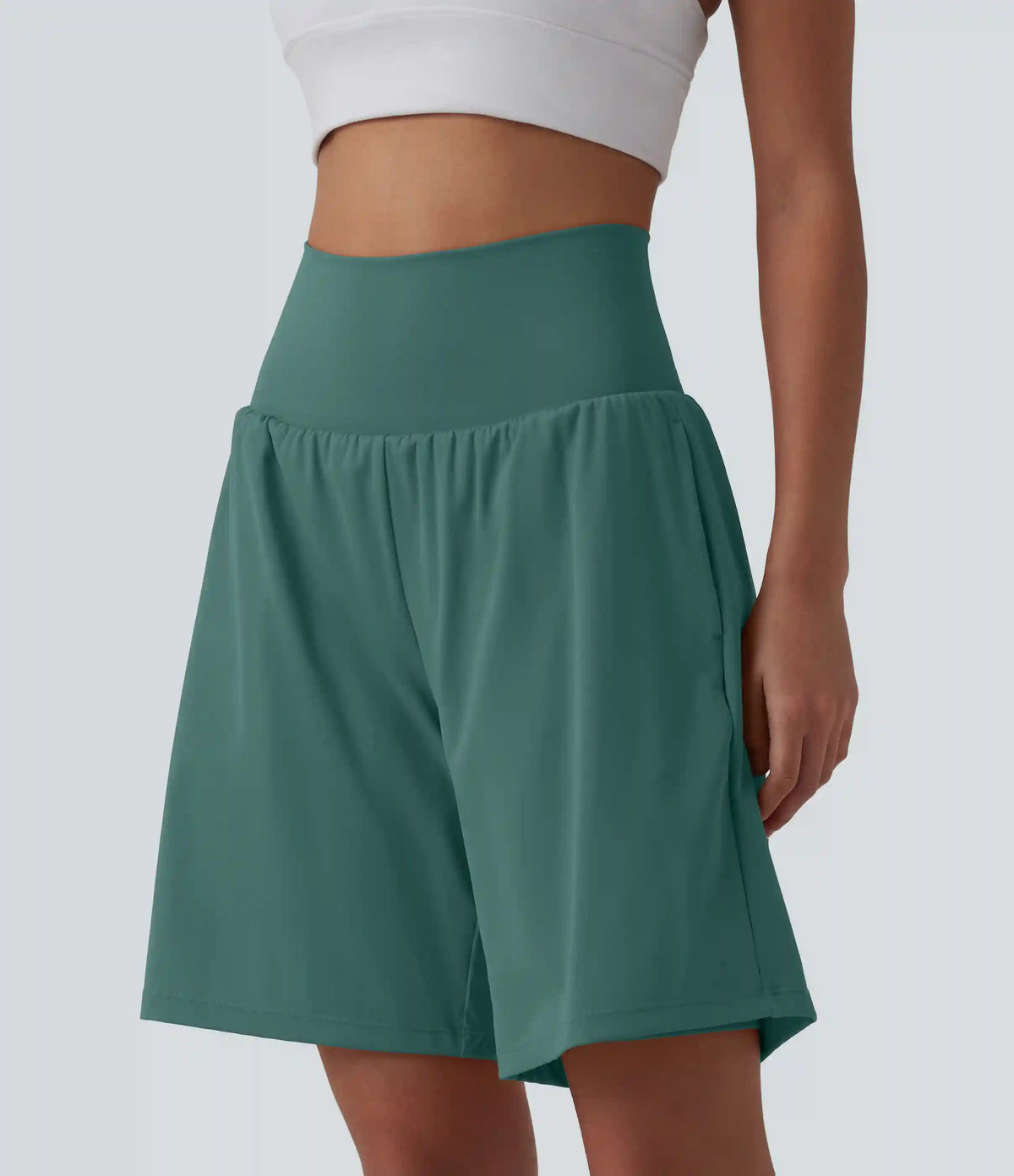 SoftlyZero™ Airy Super High Waisted 2-in-1 InstantCool Yoga Shorts 9" with Pockets